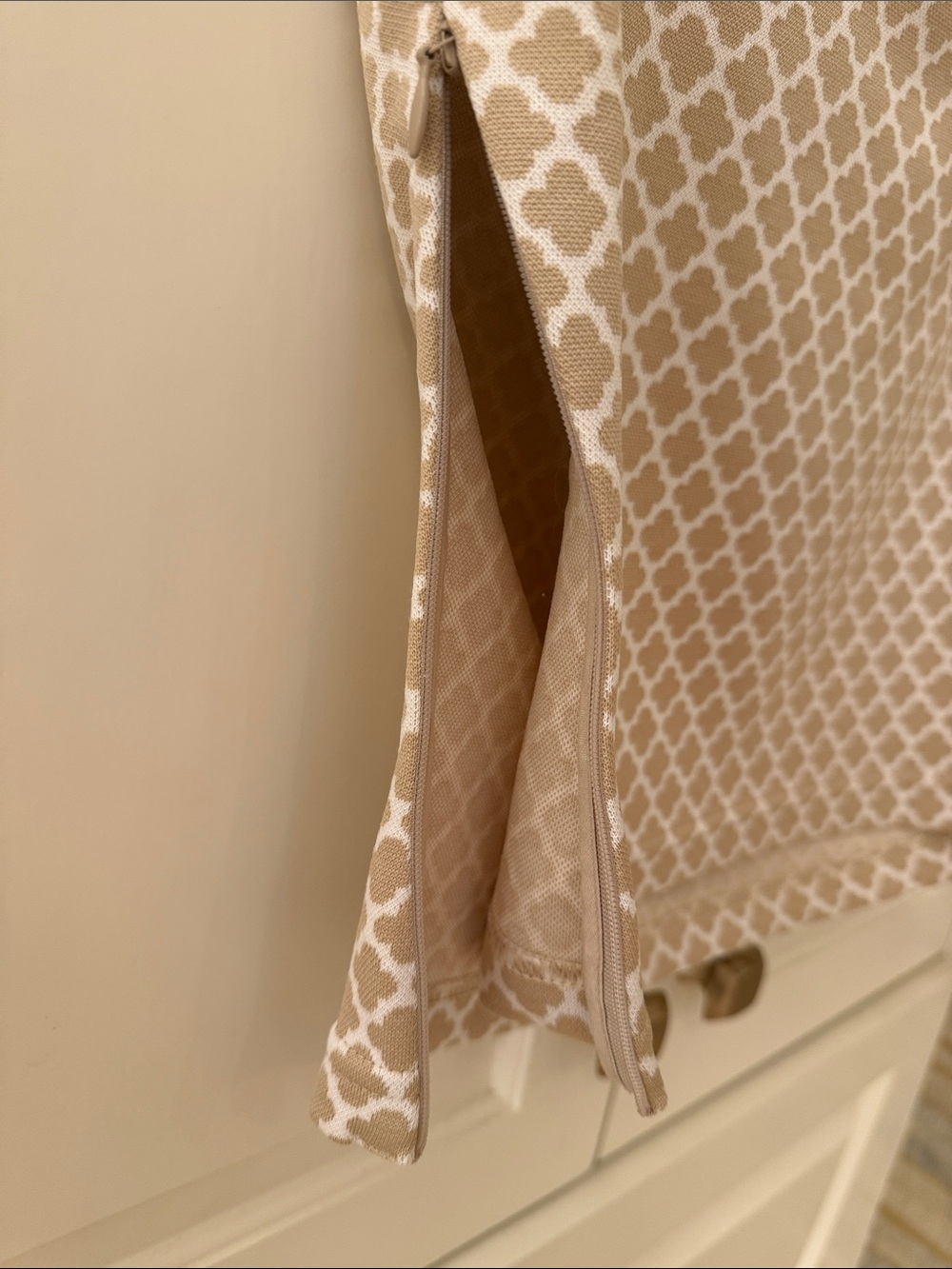 Reformation Beige Patterned Square-Neck Women's Tank Top - Picture 4 of 5